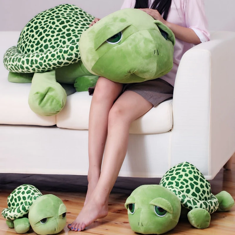 Dorimytrader Горячая гигантская черепаха Фаршированные игрушки Куклы Jumbo Animal Big Eye Turtle
