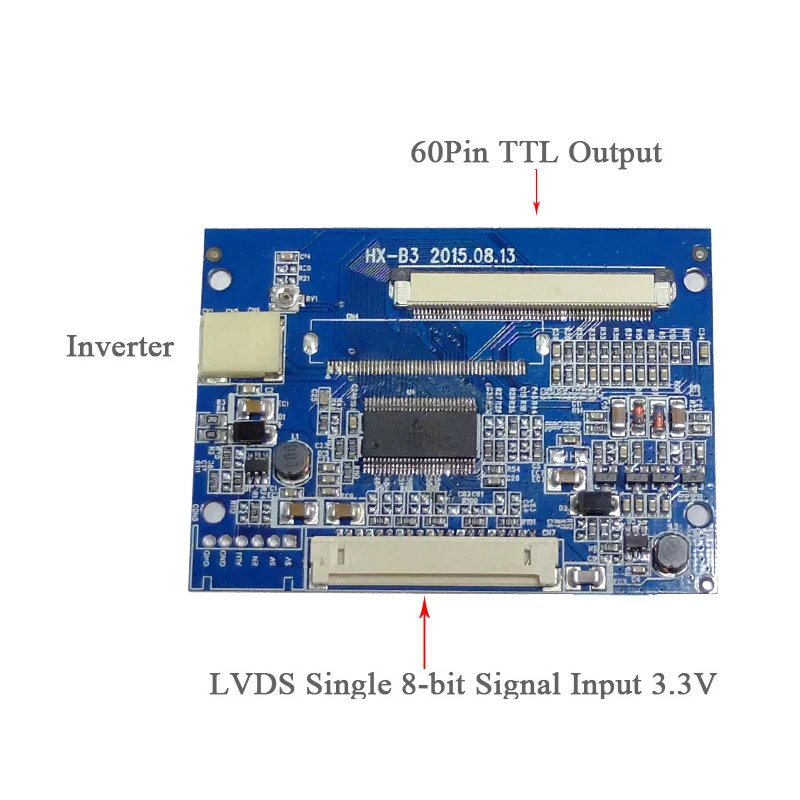 HX-B3 LVDS поворот 60pin ttl порт стандартный 20pin 1-ch 8 LVDS вход 60pin ttl выход A101VW01