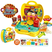 Hot Sale colorful sweet food suitcase toy baby girl birthday christmas best gift kitchen toys for children kids 35pcs/set
