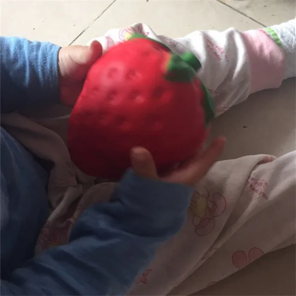 Big Jumbo Juicy Squishy Strawberry Fake Artificial Food Fruit Memory Foam Venting toys - Buyer Show 24