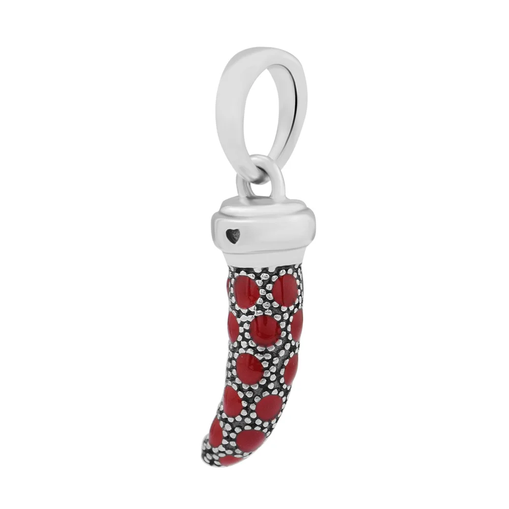 

QANDOCCI Fits for Pandora Charms Bracelets Red Italian Horn Beads 100% 925 Sterling Silver Jewelry 2018 Per-Autumn Collection