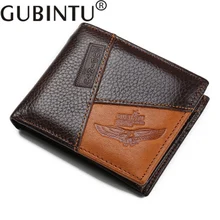 

GUBINTU 100% genuine leather wallet men cowhide top quality real leather men wallets purse multifunction pactical male wallet !