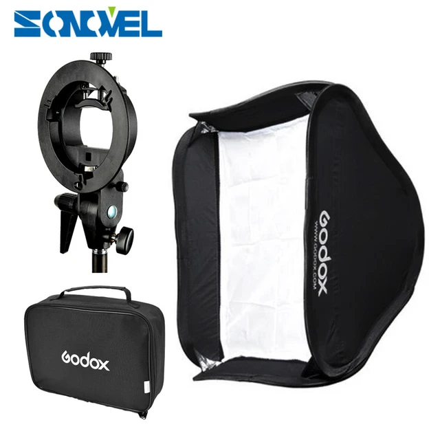 Godox Adjustable Studio Photo Light Flash Softbox 40x40 cm / 15 * 15 + S  type Bracket