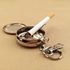 cool cat Mini portable ashtray outdoor key chain ash tray round metal ashtray metal round pocket ashtray portable ash tray ► Photo 3/4