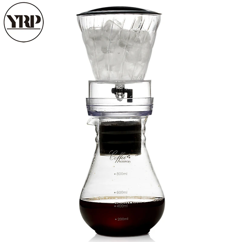 YRP Water Drip Coffee Machine New Reusable Filter Tools Glass Espresso