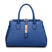 2016 trend genuine leather women’s big bag for Crocodile large capacity cowhide messenger bag handbag