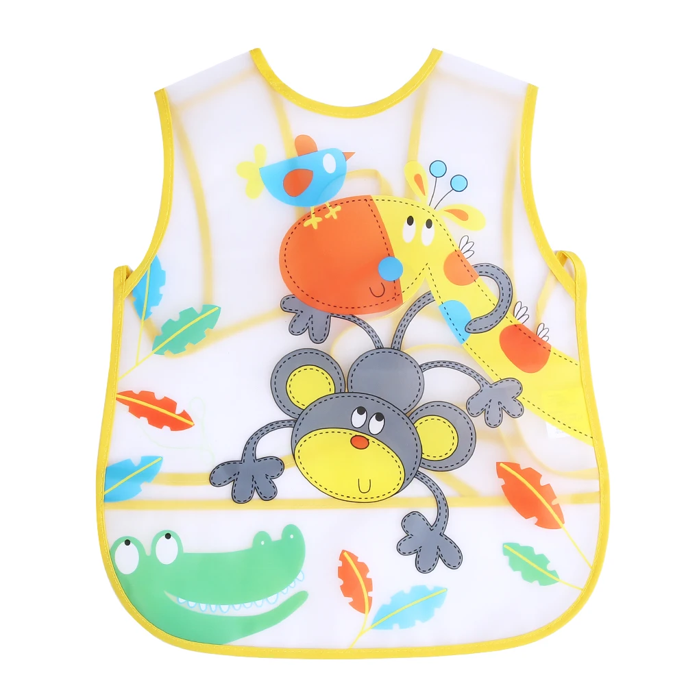 Newborn Baby Unisex Feeding Bibs Waterproof Art Sleeveless Smock Bib
