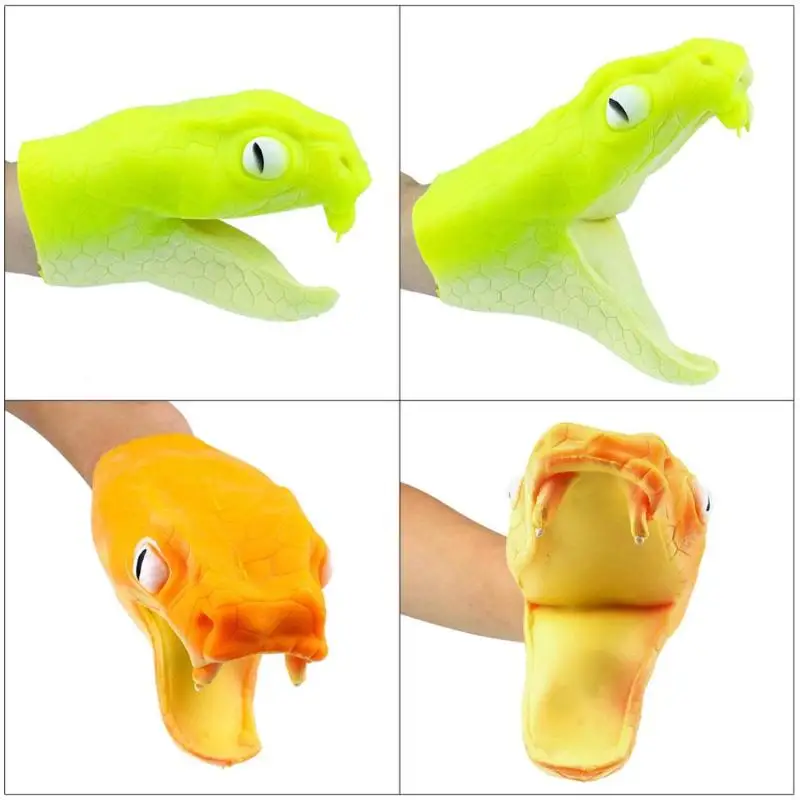Rubber Viper Hand Puppets Gloves Finger Puppet Toys Halloween