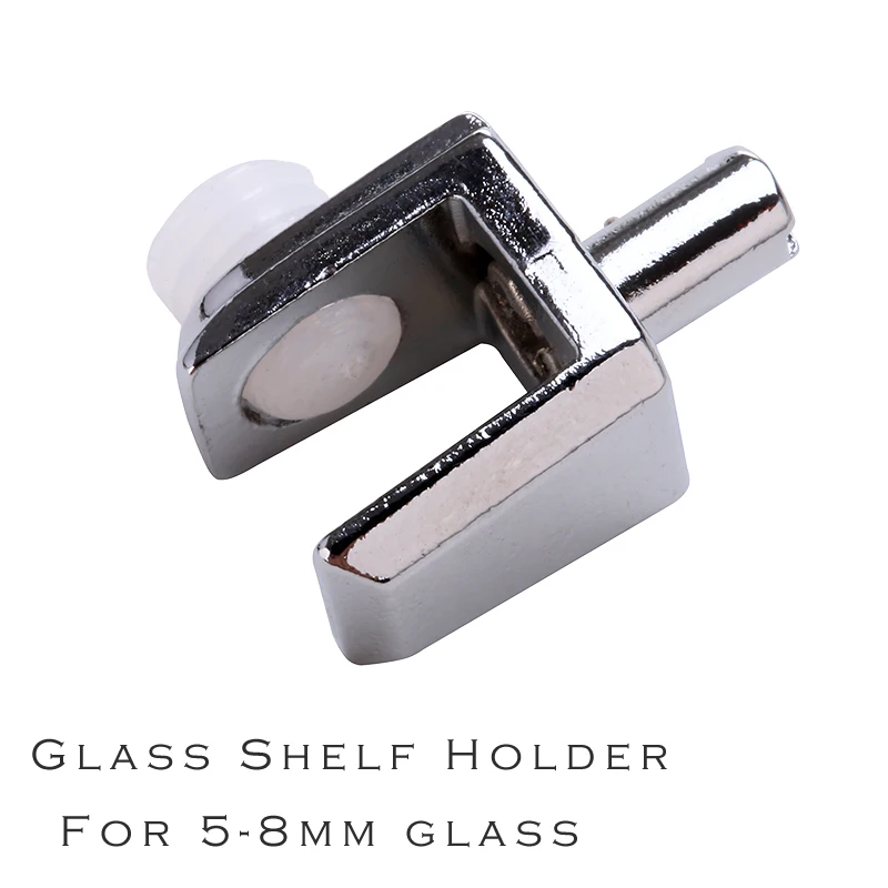 

Zinc Alloy material Chrome color 5-8mm glass shelf support Heavy Duty glass holder