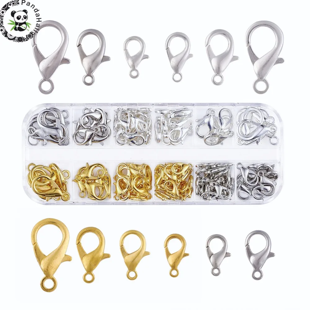 Zinc Alloy Lobster Claw Clasps For Jewelry Making DIY Mixed Color