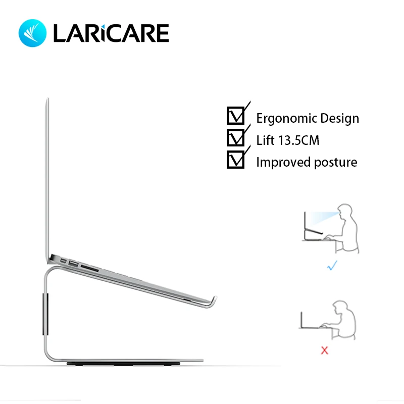 Подставка для ноутбука LARICARE из алюминиевого сплава Mac. Рабочий стол с вращением
