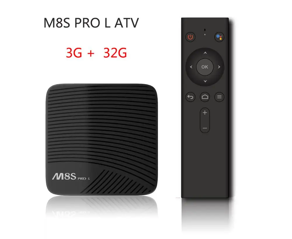 M8S Pro L ТВ коробка 2,4G/5G двойной wifi Amlogic S912 Восьмиядерный Android 7,1 3g ram 16G/32G rom BT4.1 ТВ-приставка HDMI BT OTA - Цвет: M8S PRO L ATV 3G 32G