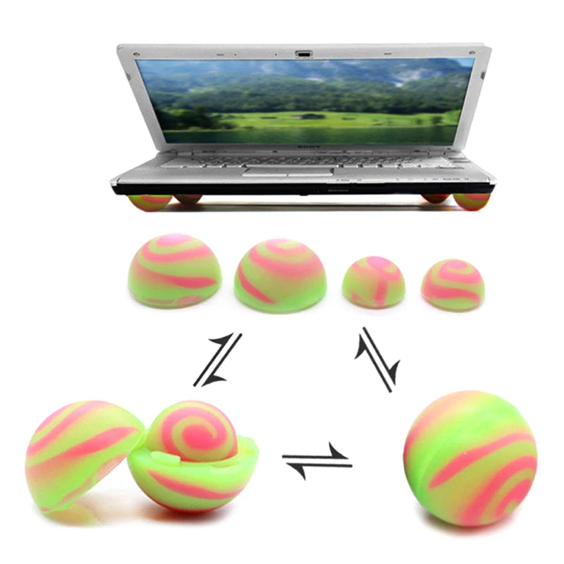 Multicolor Laptop Cooling Stand Cooler Ball Feet Antiskid Leg Skidproof
