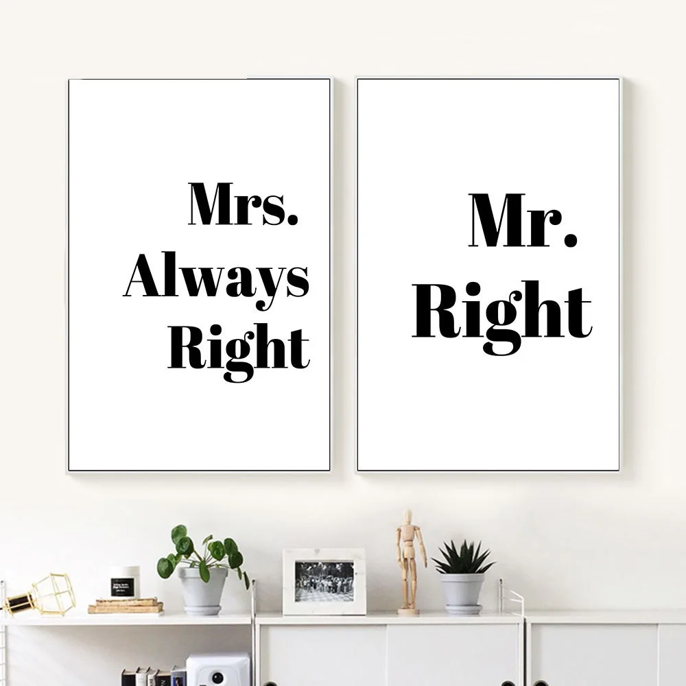 Familie Citaat Zwart Wit Muur Canvas Grappige Posters en