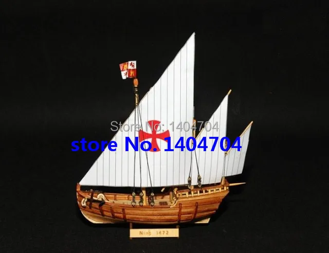 

NIDALE Model Sacel 1/150 Columbus sail boat model Kit Nina 1792 Ship model Assembly kit Free shipping
