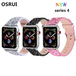 Кожаный ремешок для Корреа apple watch группа 4 44 мм 40 мм iwatch 3/2/42 мм 1 38 мм Браслет Ремешок наручные пояс для ремешок для часов аpple