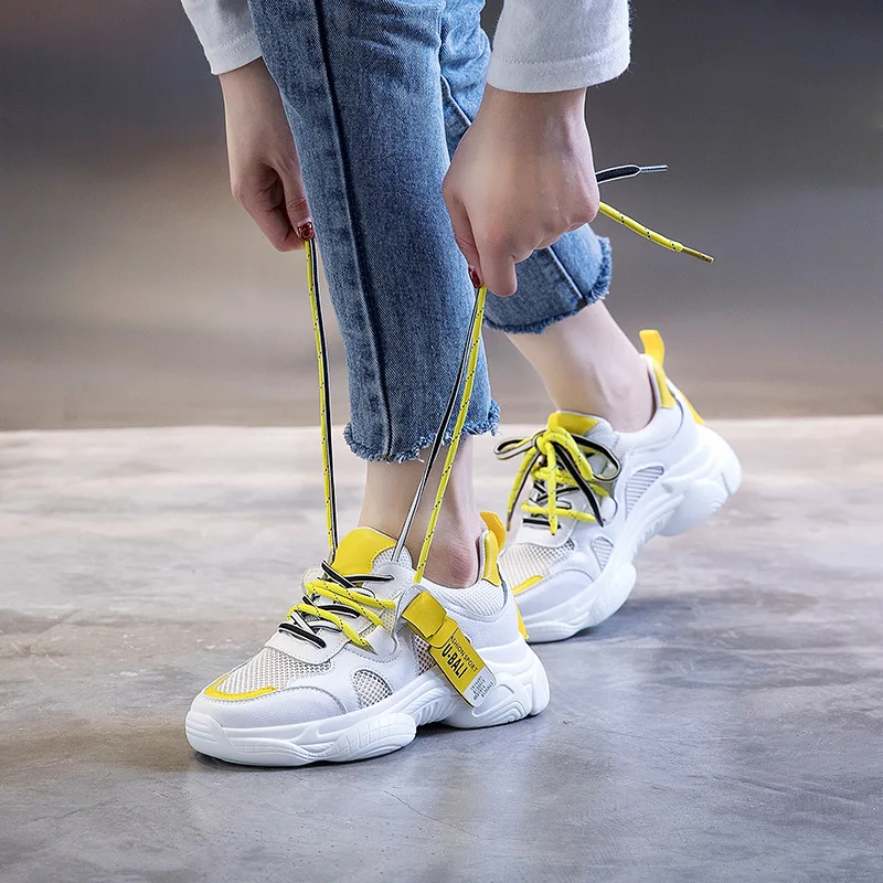 Повседневная обувь женские кроссовки на массивном каблуке zapatos de mujer сезон весна