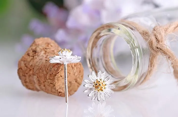 daisy fresh flower earrings (27)