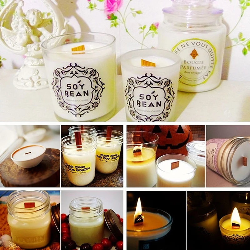 10/20/40 шт из дерева ручной работы с деревянным фитилем воск свечи Core Sustainers Tab с металлической подставкой "сделай сам" для изготовления свечей поставить Декор для дома