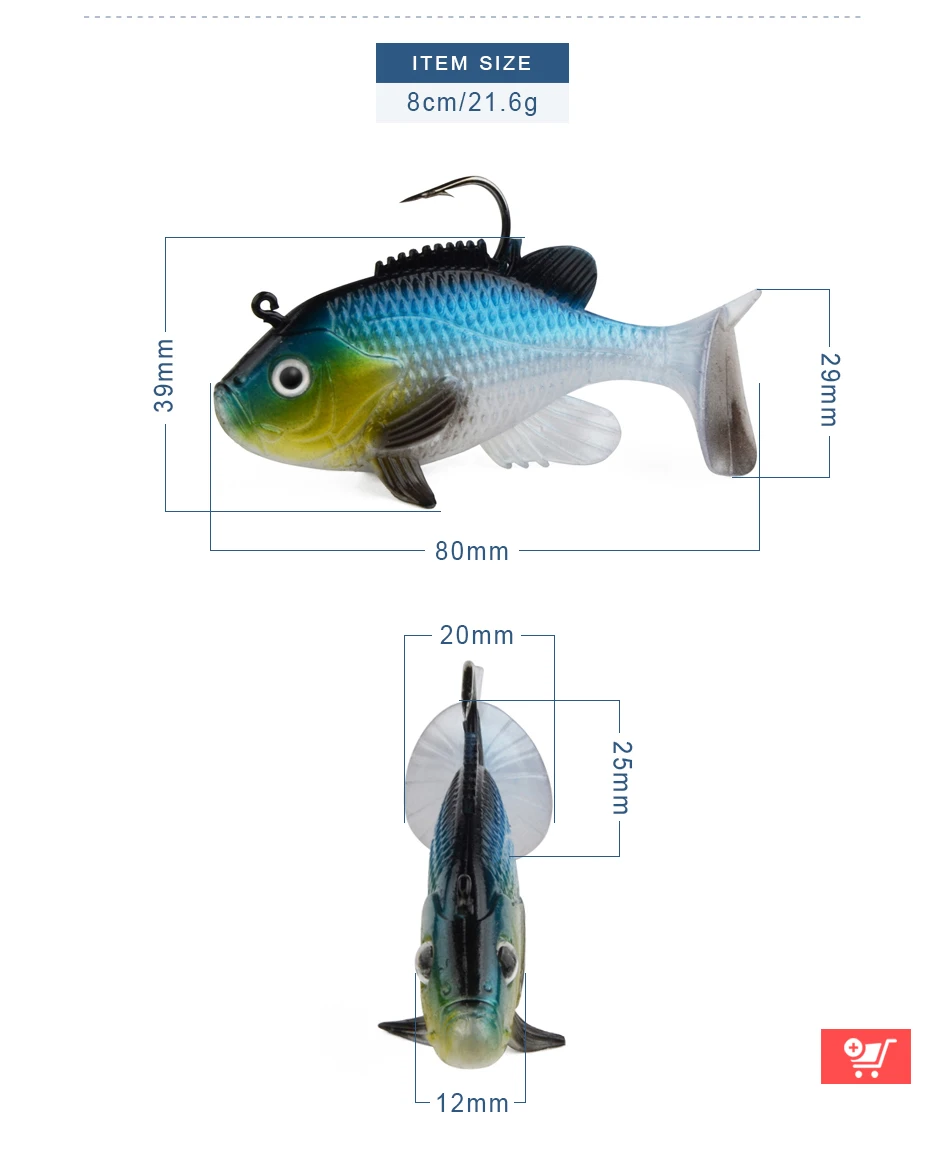 Meredith 3,1" Sunfish 3 шт. 21,6 г 8 см свинцовая наживка для рыбалки, искусственные мягкие приманки, мягкие воблеры для рыбалки, свинцовая наживка, Снасть