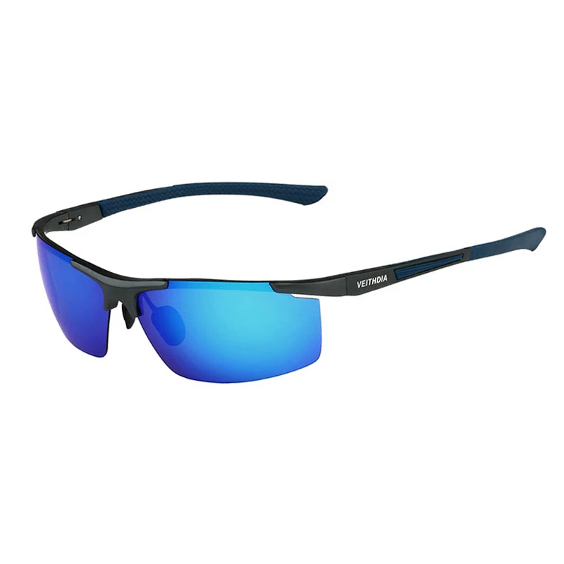 Солнцезащитные очки VEITHDIA, мужские, фирменный дизайн, поляризационные, мужские, солнцезащитные очки с оригинальной коробкой, очки gafas oculos de sol masculino 6588 - Цвет линз: blue