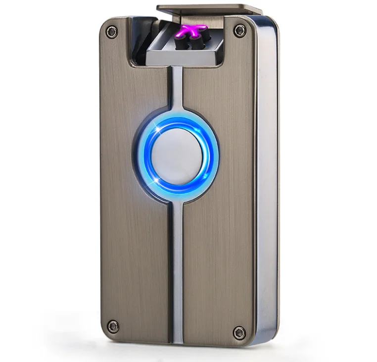 

Personality Metal Double Arc Plasma Electronic Cigarette Lighter Touch-Senstive Switch Cigar Lighter Tobacco Lighter LFB465