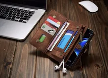 Fashion For samsung galaxy s7 Leather Phone Cases CASEME for samsung galaxy s7 edge Retro Split Leather Multi-slot Wallet Cover