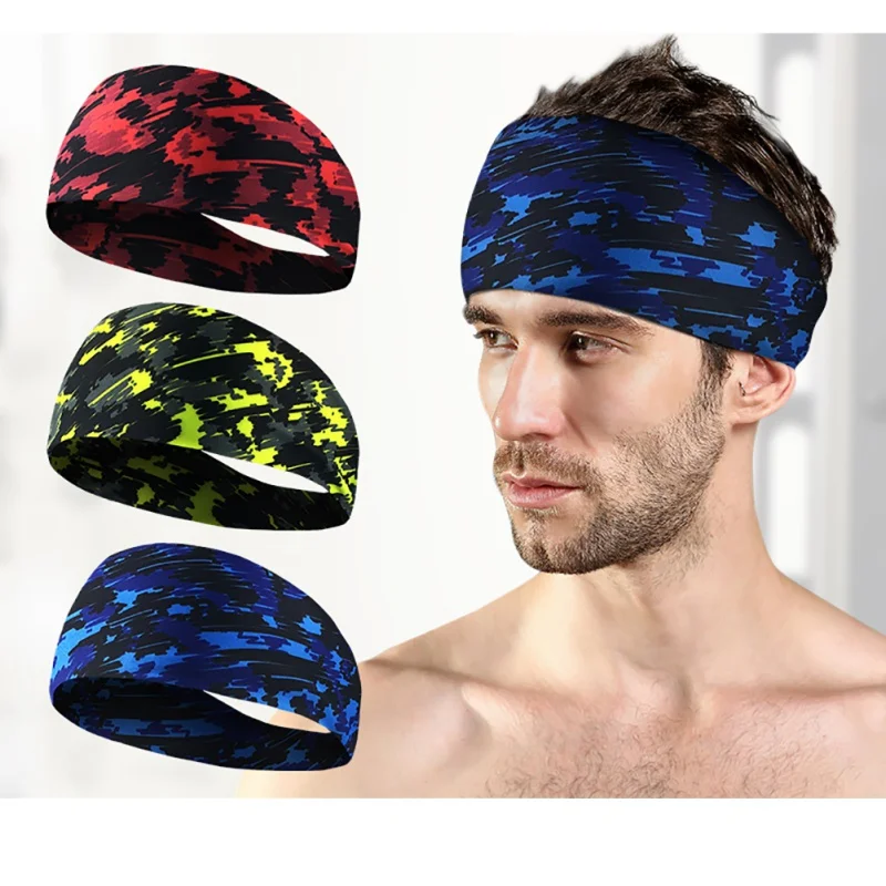 

Men New Wide Sports turban headband Women Yoga Fitness Sweatband Stretch Elastic Yoga Running Headwrap Hair Accessories