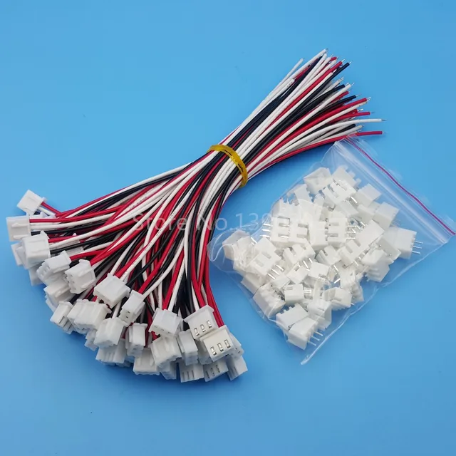 50Sets XH Pitch 2.54mm Single Head 3Pin 3Way Wire To Board Connector
