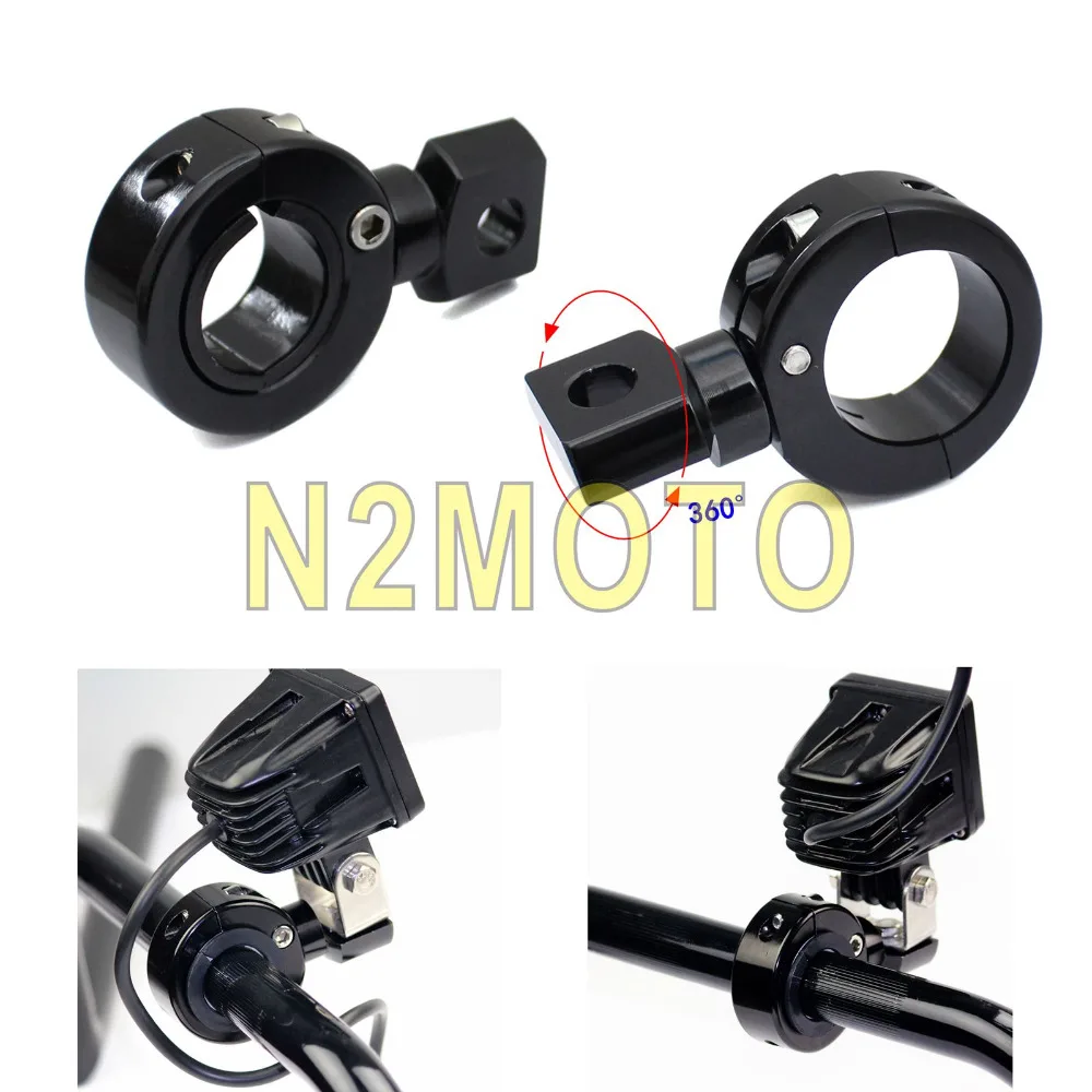 

Adjustable Motorcycle 22mm 25mm Handlebar Fog Light Clamp 1-1/4" 1" 7/8" Spotlight Mounting Bracket Universal Bar Tube Bracket
