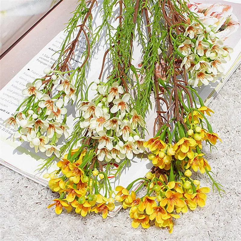79cm Artificial Plum Flower Branch Real Touch Fake Flowers Simulation Plant for Party DIY Wedding Decoration Home Garden Decor | Дом и сад