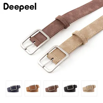 

Deepeel 1pc/3pcs 2.8X105cm Simple and Versatile Rectangular Pin Buckle Imitation Leather Belt Fashion Retro PU Jeans Decor Belt