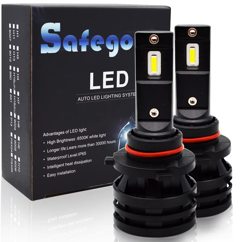 

Safego 2pcs H4 H7 H8 H9 H11 9005 9006 LED Headlight Bulbs 55W 24V 6000LM 6500K Car Headlight Led Motorcycle Light White