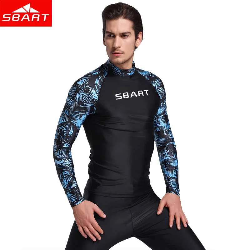 

SBART Men Lycra Snorkeling Wetsuits Shirt Long Sleeve UV Protection Swimming Surfing Diving Snorkeling Wetsuits Shirt Plus 3XL