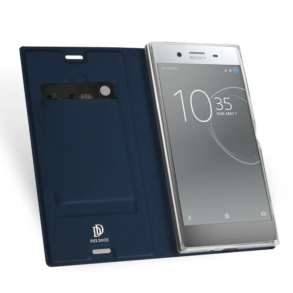 Роскошный кожаный чехол книжка для Sony Xperia XZ Premium Модный бумажник G8141 чехлы с двумя