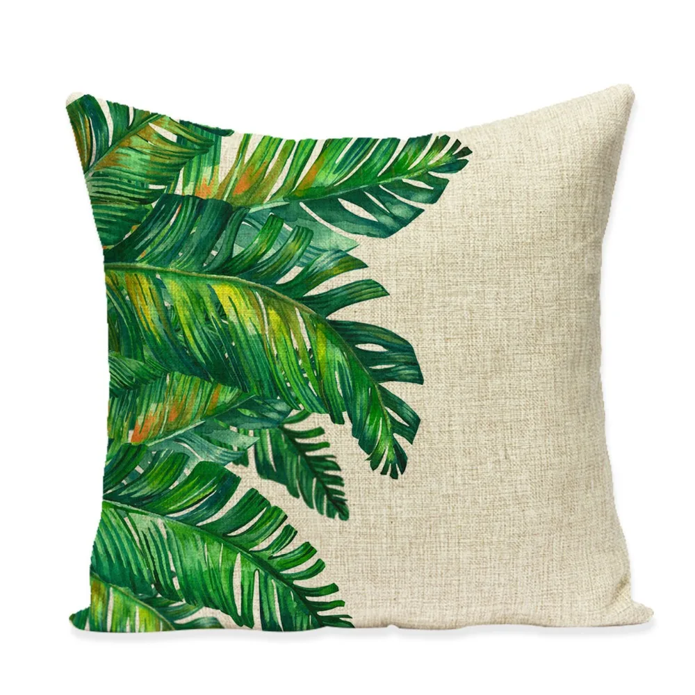 

Pumelo Tree Nordic Decoration Home Tropical Decoration Cushion Cover Pillow Black White Plant Leaves Decor for Home Throw Pillow