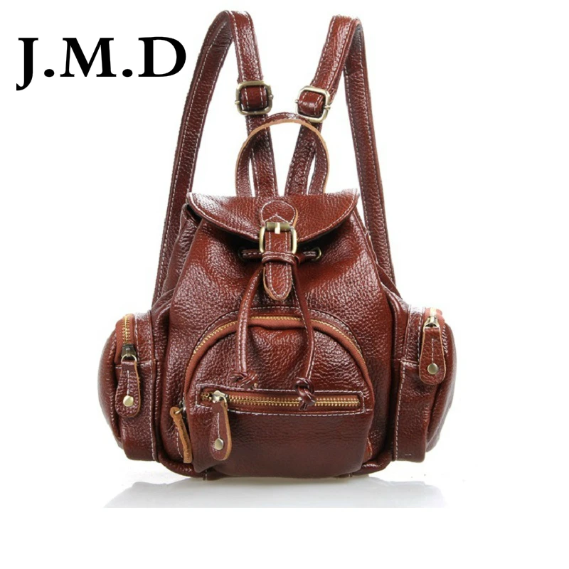 J M D 2017 New High Quality 100 Real Cow Leather Backpack Genuine Excellent Leather Women
