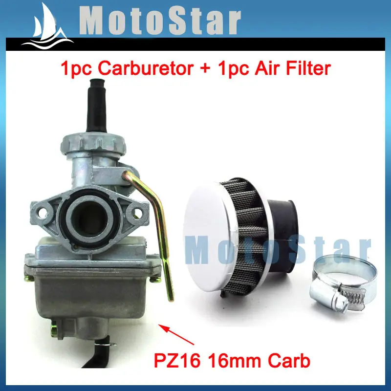 PZ16 16 мм Карбюраторы для мотоциклов carb 35 мм воздушный фильтр для 50cc 70cc 90cc 110cc ATV QUAD Грязь Яма Trail Двигатель велосипед картинг