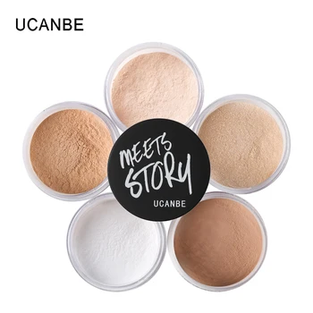 

UCANBE Brand Shimmer Matte Loose Setting Powder Oil Free Mineral Translucent Face Powder Palette Silky Skin Finish Powder Makeup