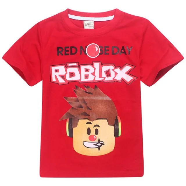 Clothes Roblox Red Nose Day T Shirt Children's Day Kids Boys T-shirt Girls Tops Tees Cartoon Five Nights At Freddy's Tshirt - T-shirts AliExpress