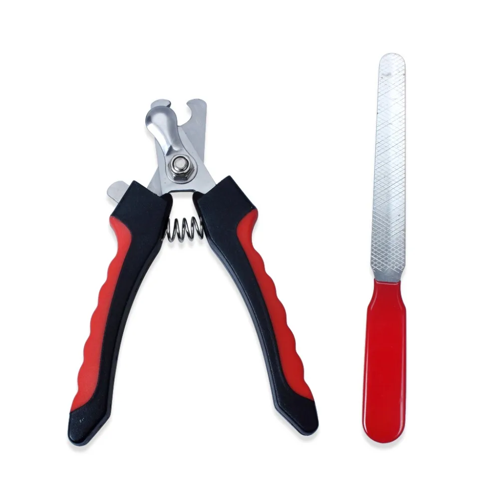 2 In 1 Pet Nail Clippers Cutter File for Dogs Cats Birds Guinea Pig Animal Claws Scissor Cut Set Kit  (8)