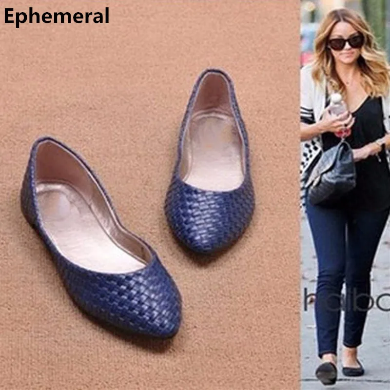

Lady Weaving Cheap soft Western Pointed toe Platform Women Driving Dancing pregnant Casual Boat shoes Big size(4-15)Summer style