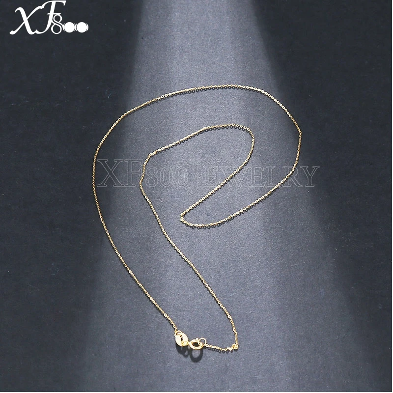 Цепочка XF800 из 18 каратного золота 100% пробы 40/45 см|gift necklace|gift giftsgifts for party |