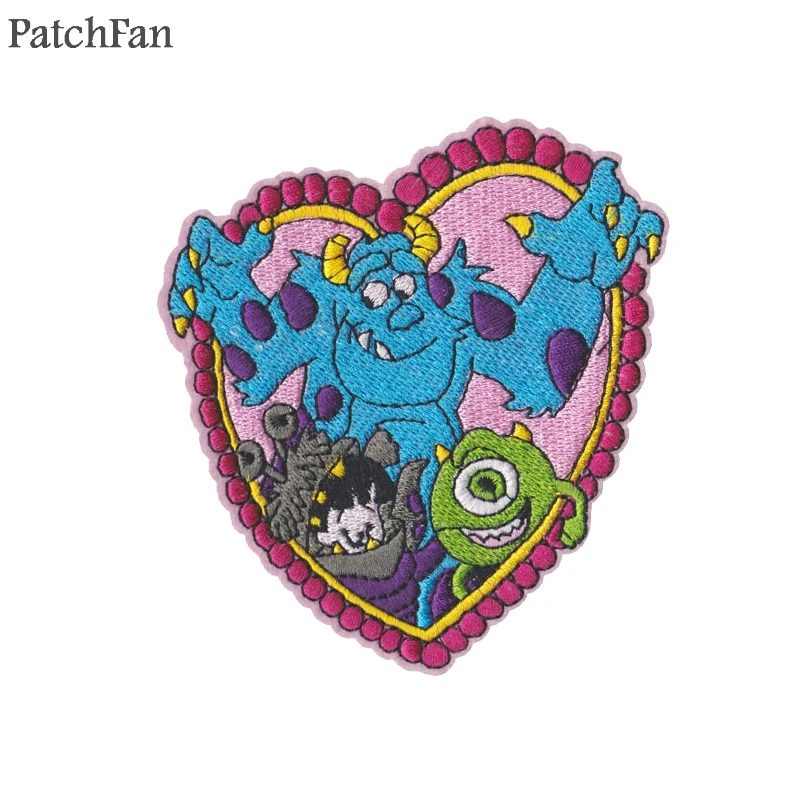 

Patchfan cartoon Monsters University Applique patches sewing shirt bag clothing para jacket clothes badges iron on t-shirt A1468