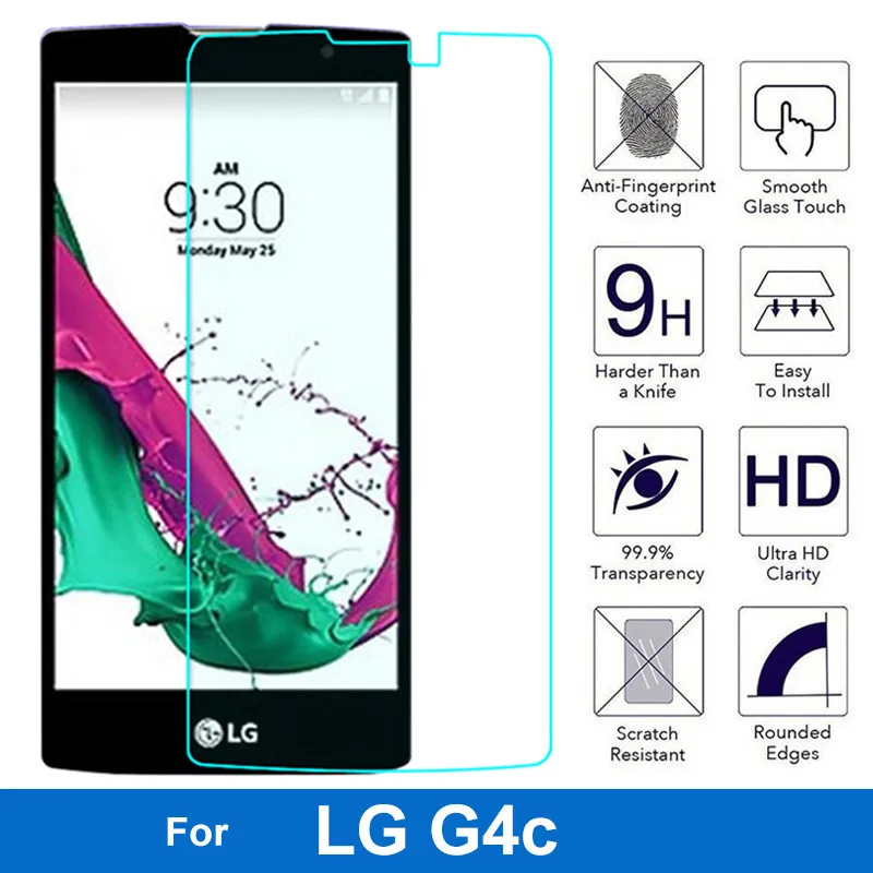 

Anti-Shock Screen Protector 2.5D Round Edge 9H 0.26MM Thickness Tempered Glass For LG G4c G4 Mini H525N H520Y H522Y Magna LTE
