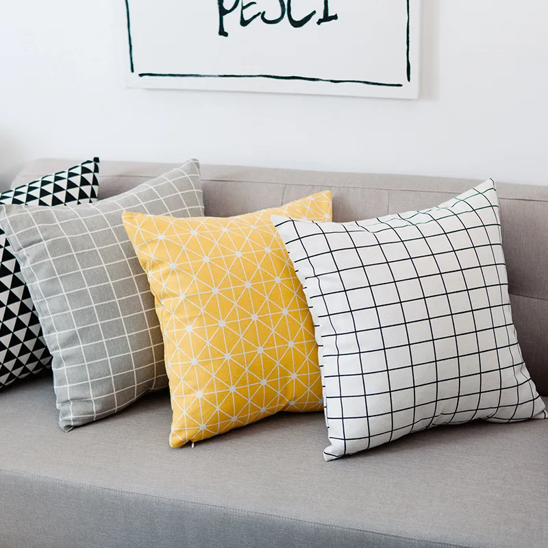 Us 5 95 28 Off Modern Simple Cotton Linen Cushion Cover Decorative Pillowcase Home Cushions For Sofa Throw Pillowcover Travel Pillow In