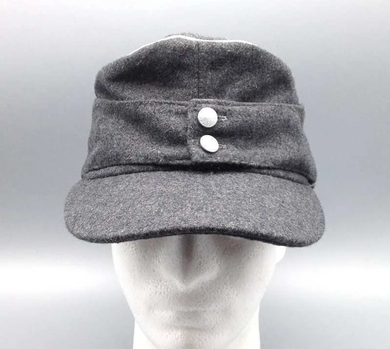 WWII WW2 MILITARY GERMAN WH EM OFFICER M43 PANZER WOOL FIELD CAP GREY Sizes