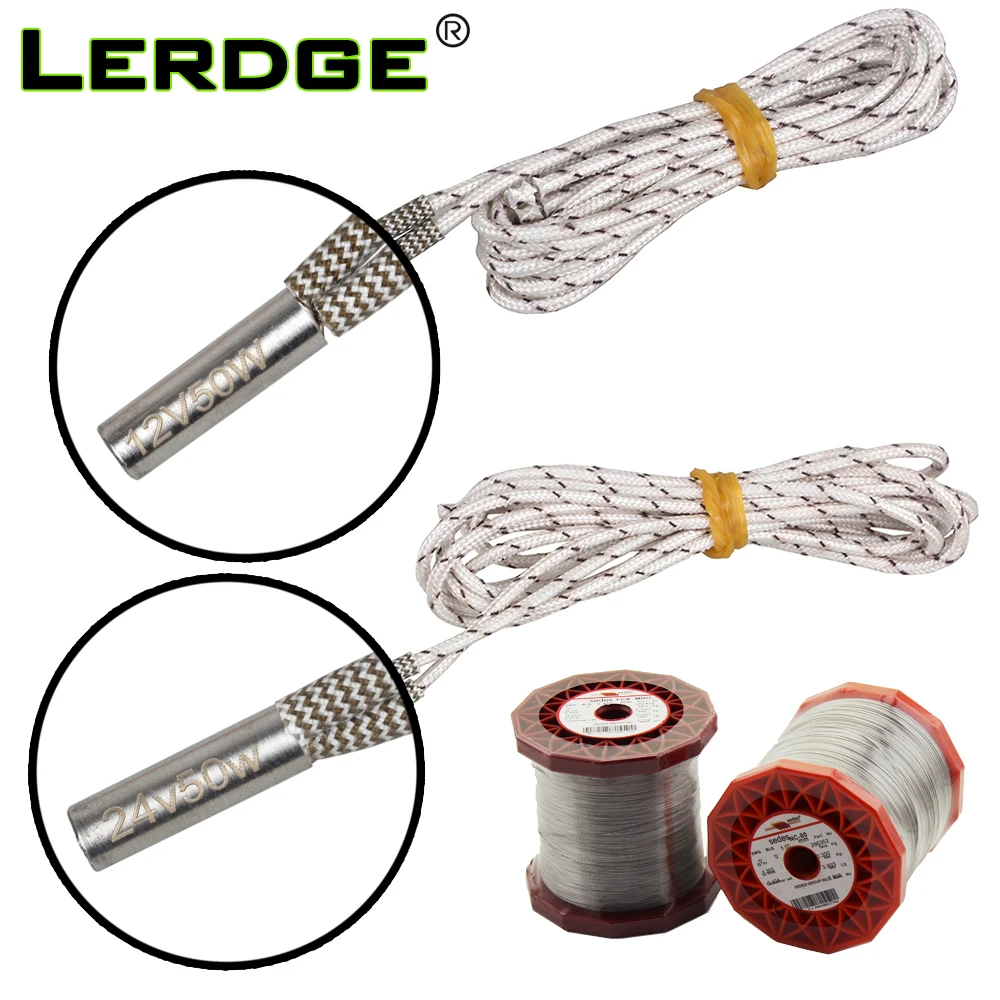 LERDGE مندل التدفئة أنبوب Reprap 12 V 24 V 50 W السيراميك سخان خرطوشة ل HotEnd J-رئيس 6 * 20mm 3D طابعة أجزاء 1 M 2 M ل 1 PCS