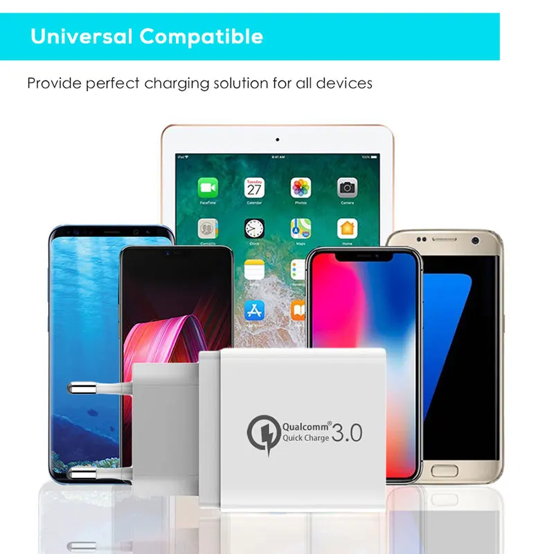 SUPTEC 5 в 3 А USB зарядное устройство Quick Charge 3,0 для iPhone XS X 8 7 Мобильный телефон быстрое USB настенное зарядное устройство для samsung S9 S8 Xiaomi huawei