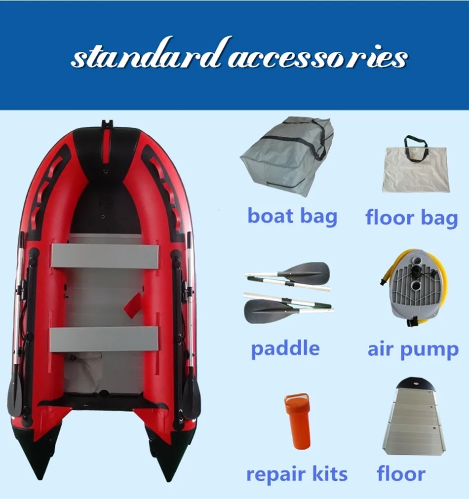 Barcos de borracha infláveis 0.9mm cinza e azul